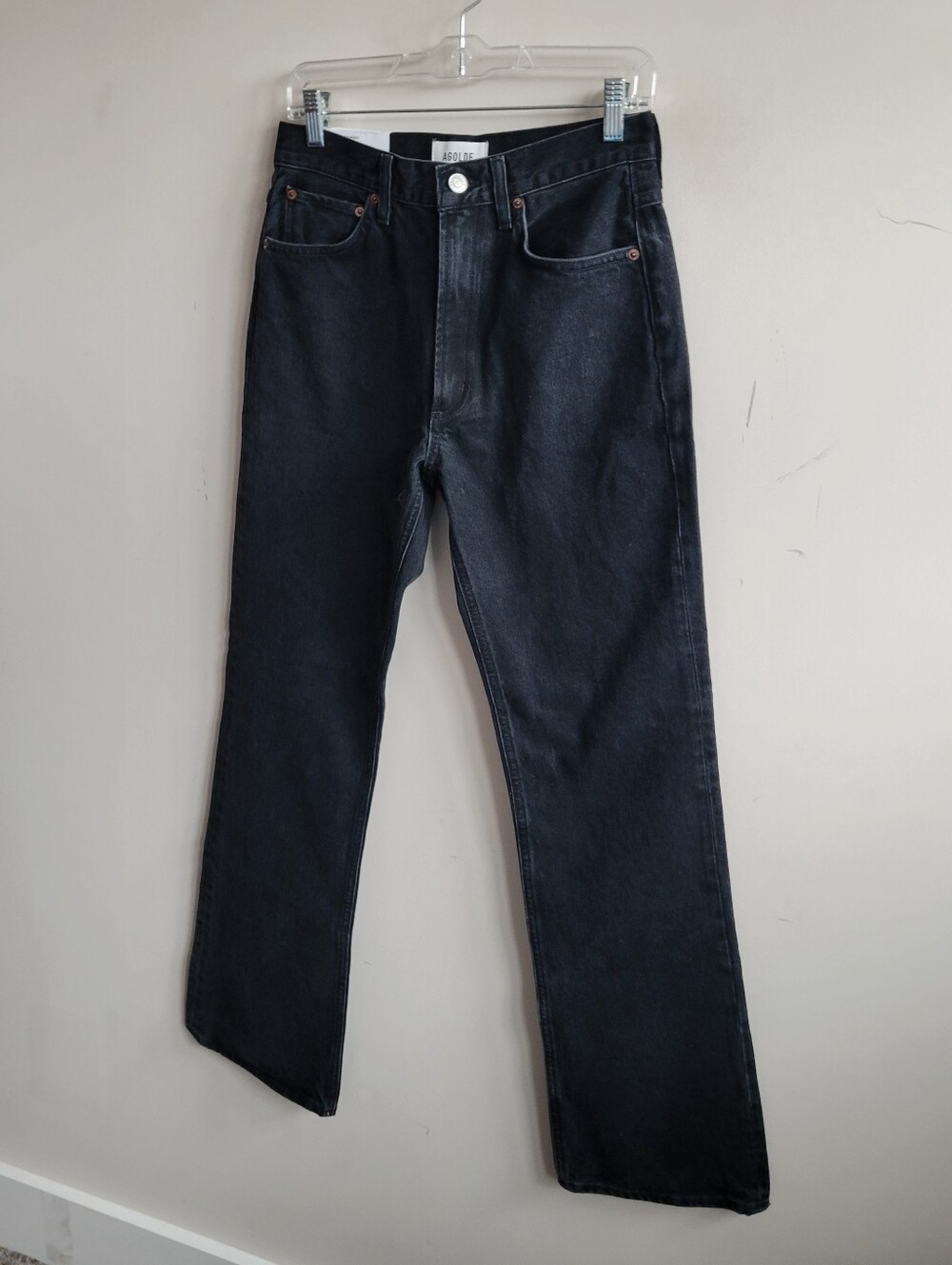 AGOLDE Leena Mid Rise Baby Flare Jeans In FORECAST - Picture 8 of 13
